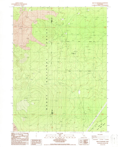 United States Geological Survey West Of Kephart, CA (1988, 24000-Scale) digital map