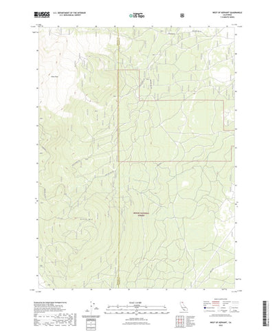 United States Geological Survey West of Kephart, CA (2022, 24000-Scale) digital map