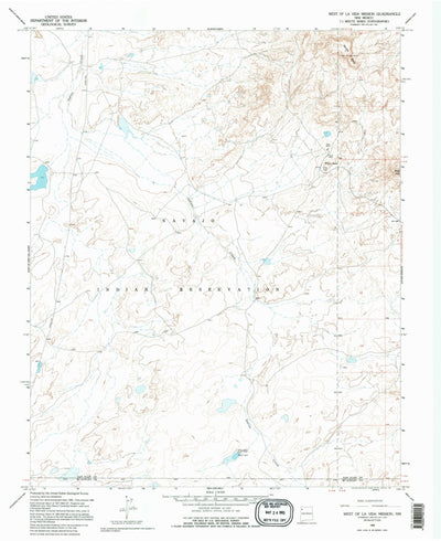 United States Geological Survey West Of La Vida Mission, NM (1966, 24000-Scale) digital map