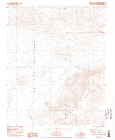 United States Geological Survey West Of Leach Spring, CA (1984, 24000-Scale) digital map