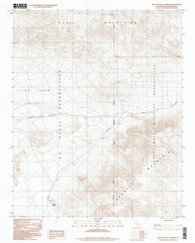 United States Geological Survey West Of Leach Spring, CA (1996, 24000-Scale) digital map
