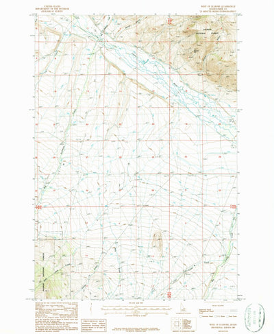 United States Geological Survey West Of Leadore, ID (1987, 24000-Scale) digital map