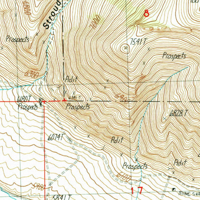 United States Geological Survey West Of Leadore, ID (1987, 24000-Scale) digital map
