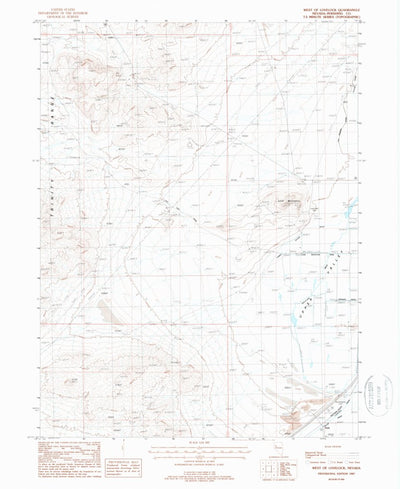 United States Geological Survey West Of Lovelock, NV (1987, 24000-Scale) digital map