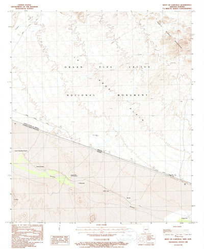 United States Geological Survey West Of Lukeville, AZ (1988, 24000-Scale) digital map