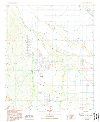 United States Geological Survey West Of Marana, AZ (1989, 24000-Scale) digital map