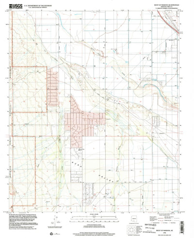 United States Geological Survey West Of Marana, AZ (1996, 24000-Scale) digital map