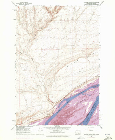United States Geological Survey West Of Paterson, WA-OR (1962, 24000-Scale) digital map