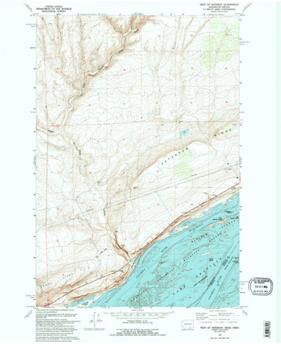 United States Geological Survey West Of Paterson, WA-OR (1993, 24000-Scale) digital map