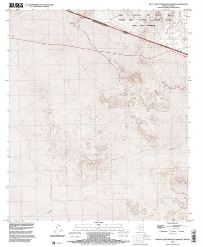 United States Geological Survey West Of Quitobaquito Springs, AZ (1996, 24000-Scale) digital map