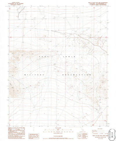United States Geological Survey West Of Red Pass Lake, CA (1986, 24000-Scale) digital map