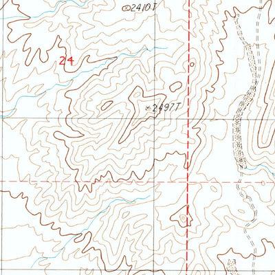 United States Geological Survey West Of Red Pass Lake, CA (1986, 24000-Scale) digital map