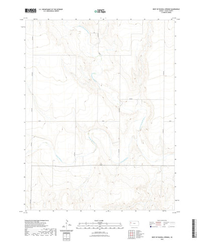 United States Geological Survey West of Russell Springs, KS (2022, 24000-Scale) digital map