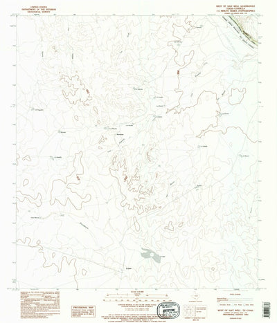 United States Geological Survey West Of Salt Well, TX (1983, 24000-Scale) digital map