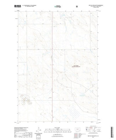 United States Geological Survey West of Stony Butte, SD (2021, 24000-Scale) digital map