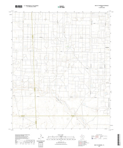 United States Geological Survey West of Sundown, TX (2022, 24000-Scale) digital map