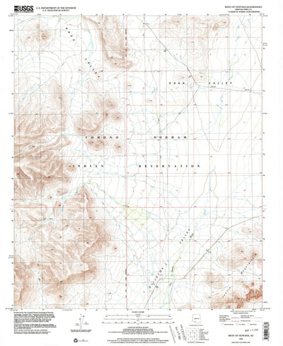 United States Geological Survey West Of Ventana, AZ (1996, 24000-Scale) digital map
