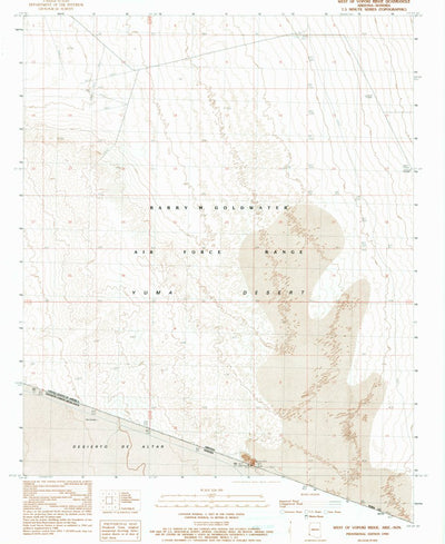 United States Geological Survey West Of Vopoki Ridge, AZ (1990, 24000-Scale) digital map