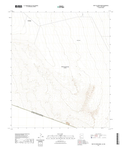 United States Geological Survey West of Vopoki Ridge, AZ (2021, 24000-Scale) digital map