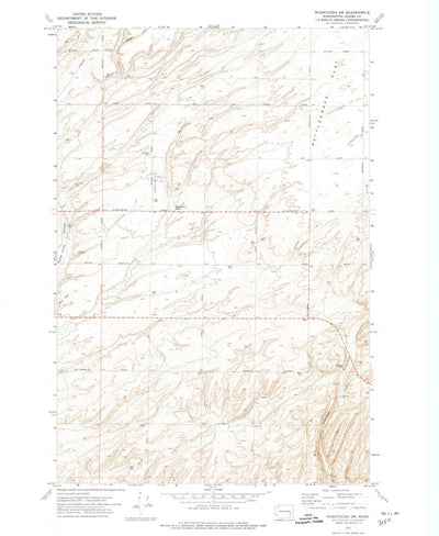 United States Geological Survey West Of Washtucna, WA (1972, 24000-Scale) digital map