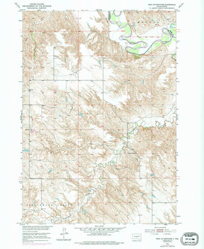 United States Geological Survey West Of Westover, SD (1951, 24000-Scale) digital map