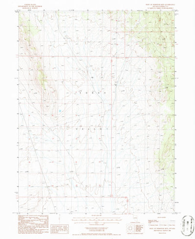 United States Geological Survey West Of Whistler Mountain, NV (1986, 24000-Scale) digital map