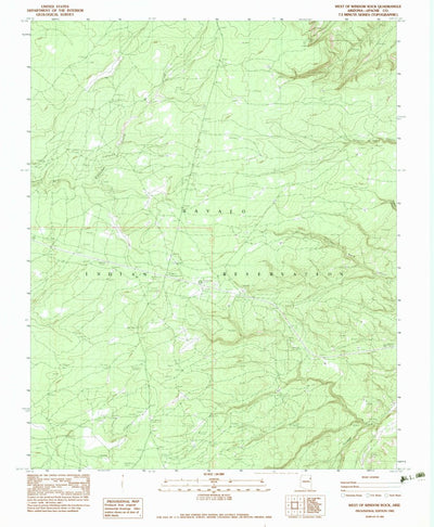 United States Geological Survey West Of Window Rock, AZ (1983, 24000-Scale) digital map