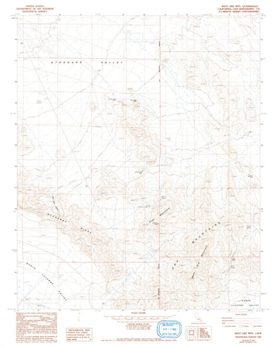 United States Geological Survey West Ord Mountain, CA (1982, 24000-Scale) digital map