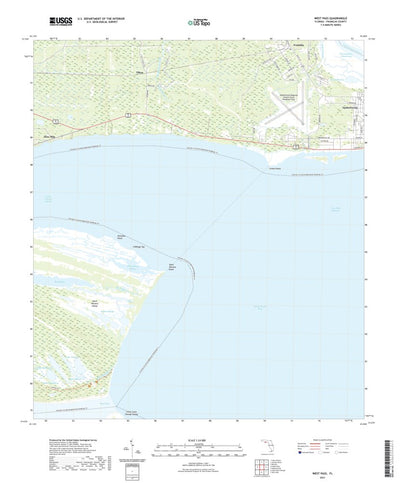 United States Geological Survey West Pass, FL (2021, 24000-Scale) digital map