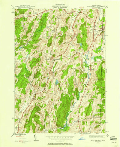 United States Geological Survey West Pawlet, VT-NY (1944, 24000-Scale) digital map