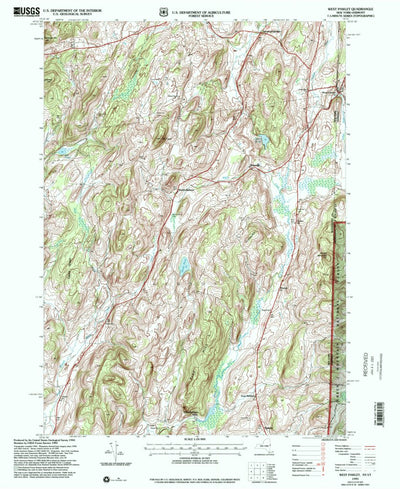 United States Geological Survey West Pawlet, VT-NY (1995, 24000-Scale) digital map