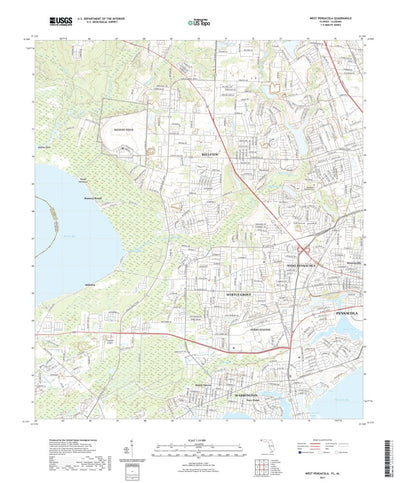 United States Geological Survey West Pensacola, FL (2021, 24000-Scale) digital map