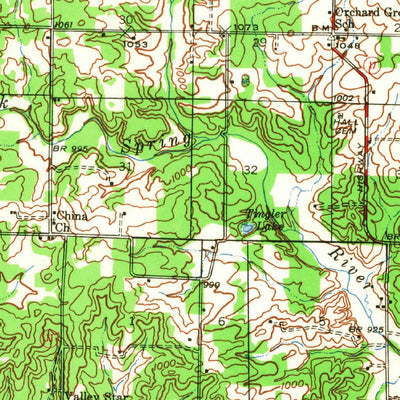 United States Geological Survey West Plains, MO (1944, 62500-Scale) digital map
