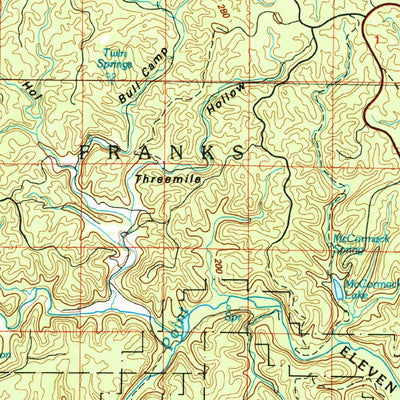 United States Geological Survey West Plains, MO (1984, 100000-Scale) digital map