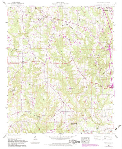 United States Geological Survey West Point, AL (1958, 24000-Scale) digital map