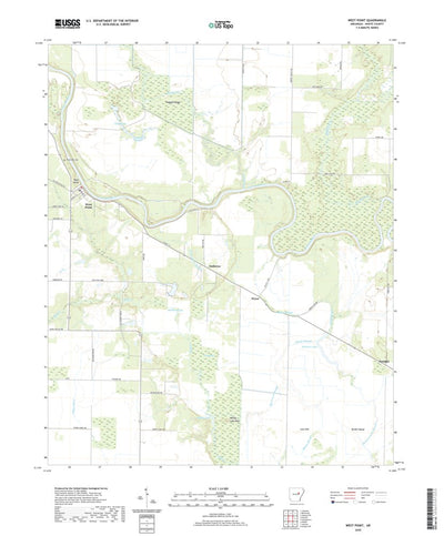 United States Geological Survey West Point, AR (2020, 24000-Scale) digital map
