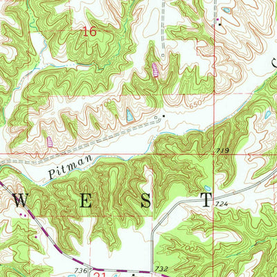 United States Geological Survey West Point, IA (1964, 24000-Scale) digital map