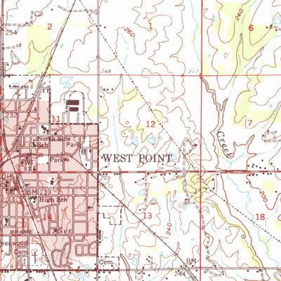 United States Geological Survey West Point, MS (1959, 62500-Scale) digital map