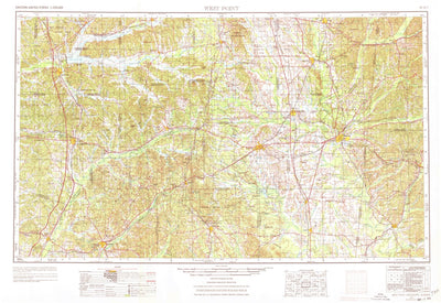 United States Geological Survey West Point, MS-AL (1953, 250000-Scale) digital map