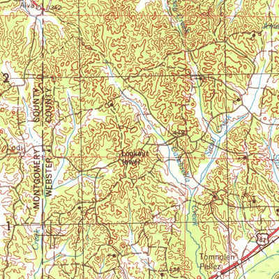 United States Geological Survey West Point, MS-AL (1953, 250000-Scale) digital map