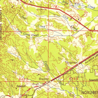 United States Geological Survey West Point, MS-AL (1958, 250000-Scale) digital map