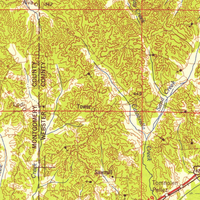 United States Geological Survey West Point, MS-AL (1958, 250000-Scale) digital map