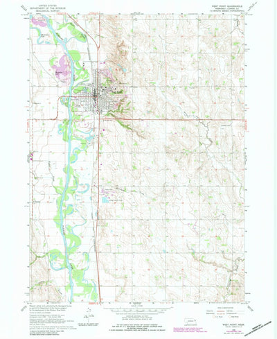 United States Geological Survey West Point, NE (1966, 24000-Scale) digital map