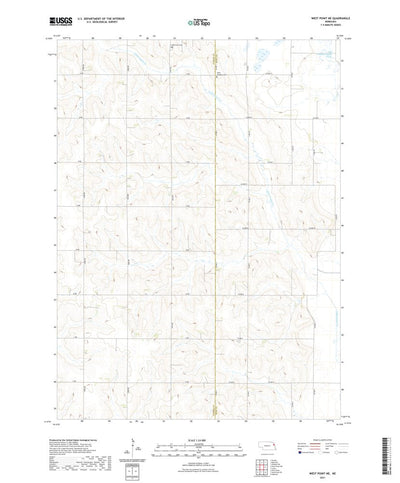 United States Geological Survey West Point NE, NE (2021, 24000-Scale) digital map
