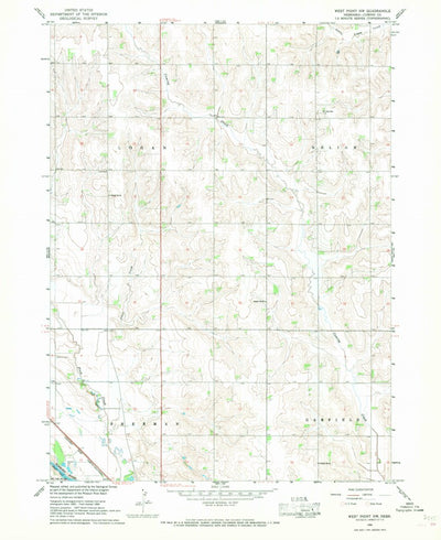 United States Geological Survey West Point NW, NE (1966, 24000-Scale) digital map