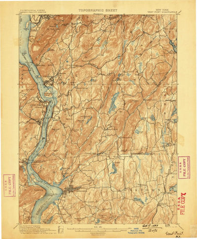 United States Geological Survey West Point, NY (1899, 62500-Scale) digital map