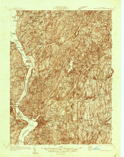 United States Geological Survey West Point, NY (1936, 48000-Scale) digital map