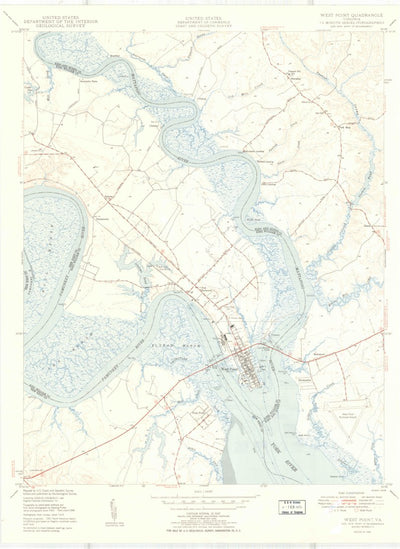 United States Geological Survey West Point, VA (1950, 24000-Scale) digital map