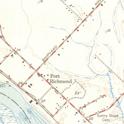 United States Geological Survey West Point, VA (1950, 24000-Scale) digital map