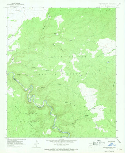 United States Geological Survey West Poker Mountain, AZ (1967, 24000-Scale) digital map